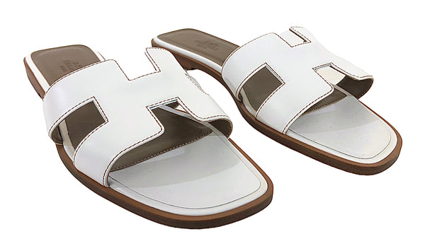 Oran Sandal White | Size US 7.5 - EU 38
