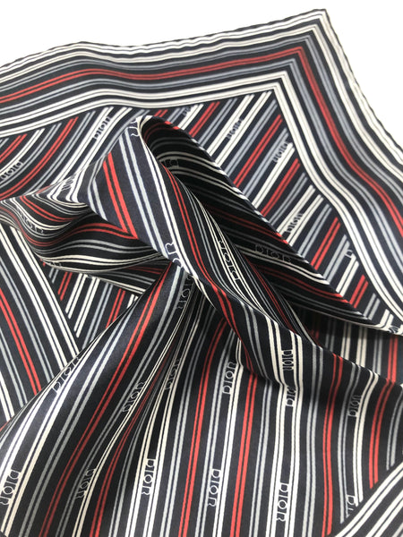 Silk Logo Print Scarf