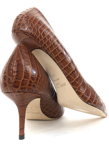 Love 65 Croc Embossed Leather Pumps | Size US 7.5 - IT 37.5