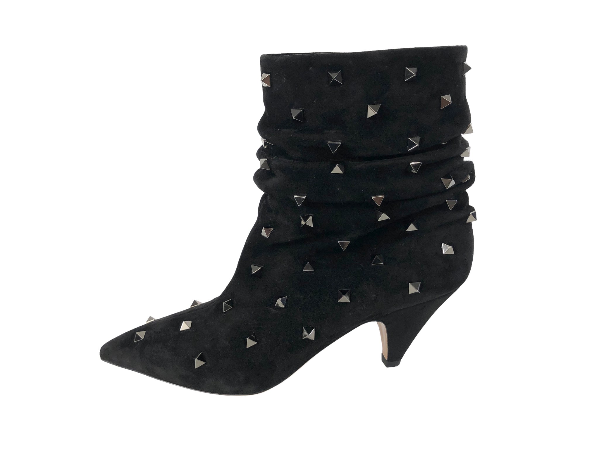 Rockstud Accents Suede Ankle Boots | Size US 9 - IT 40
