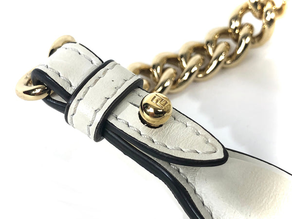 Kan I PVC and Calfskin Small Shoulder Bag White