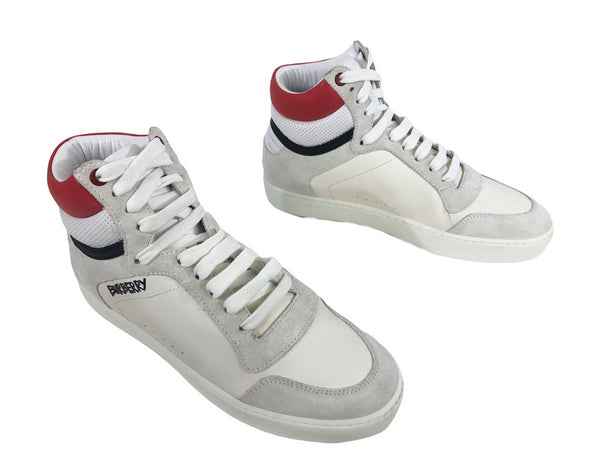 Reeth Suede and Leather High Top Sneakers | Size US 8 - EU 38