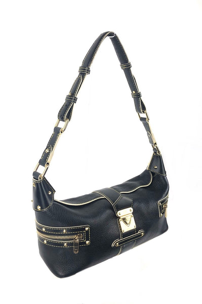 L'Impetueux Suhali Black Goat Leather Shoulder Bag