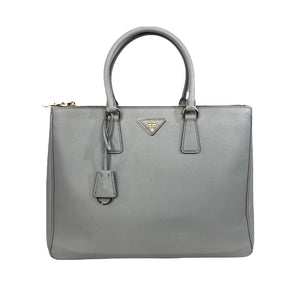 Galleria Grey Saffiano Leather Convertible Bag/Tote | Size Extra Large