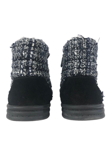 Tweed High Top Sneakers Interlock CC on Pearl | Size US 9 - IT 39.5