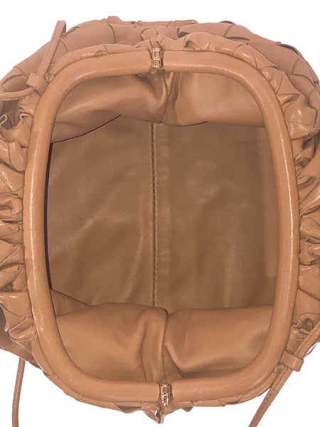 Mini Pouch Intrecciato Leather Clutch with Strap