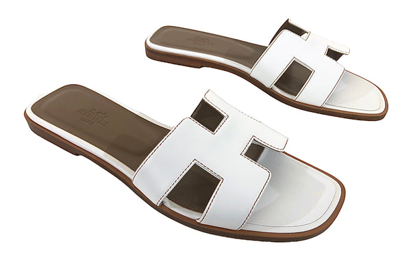 Oran Sandal White | Size US 7.5 - EU 38