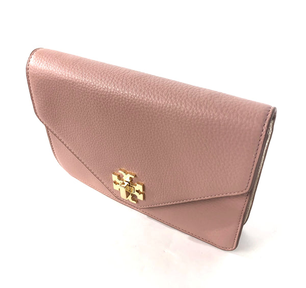 Pink Pebble Leather Convertible Clutch - Shoulder Bag - Crossbody