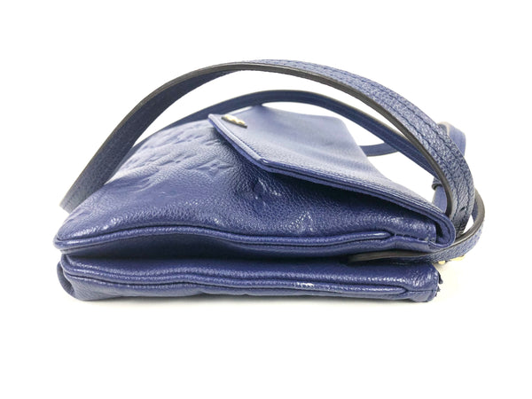 Navy Monogram Empreinte Leather Twice Bag