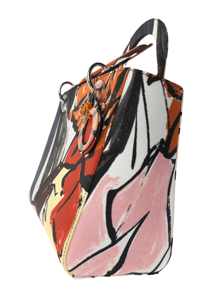 Lady Dior Floral Multi Graffiti Top Handle Bag Small