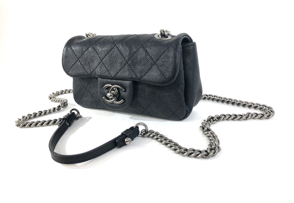 Caviar Quilted Leather Rectangular Mini Flap Bag