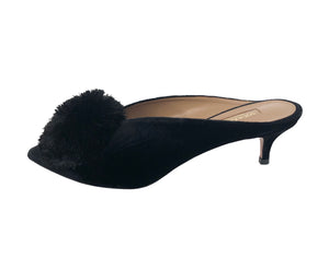 Powder Puff Velvet Mules | Size US 8 - IT 39.5