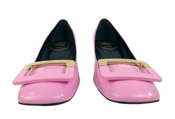 Tres Vivier Rosa Bonbon Patent Leather Pumps | Size US 7.5 - FR 37.5