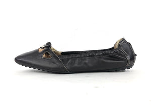 Degas Ballerina Brown Leather Flats | Size 9