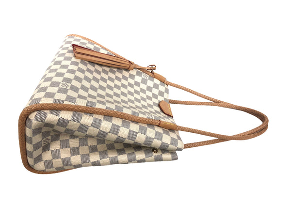 Propriano Damier Azur Canvas Tote Shoulder Bag
