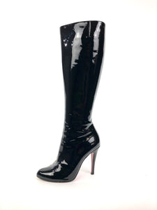 Black Patent Leather Pretty Woman 120 Boots | Size 36 EU 6 US