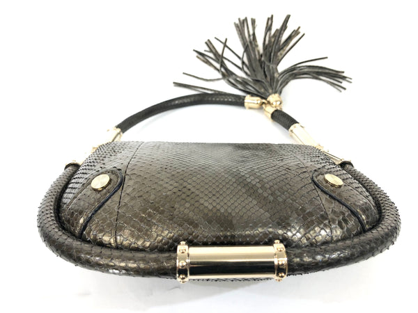 Brit Tassel Small Python Flap Bag