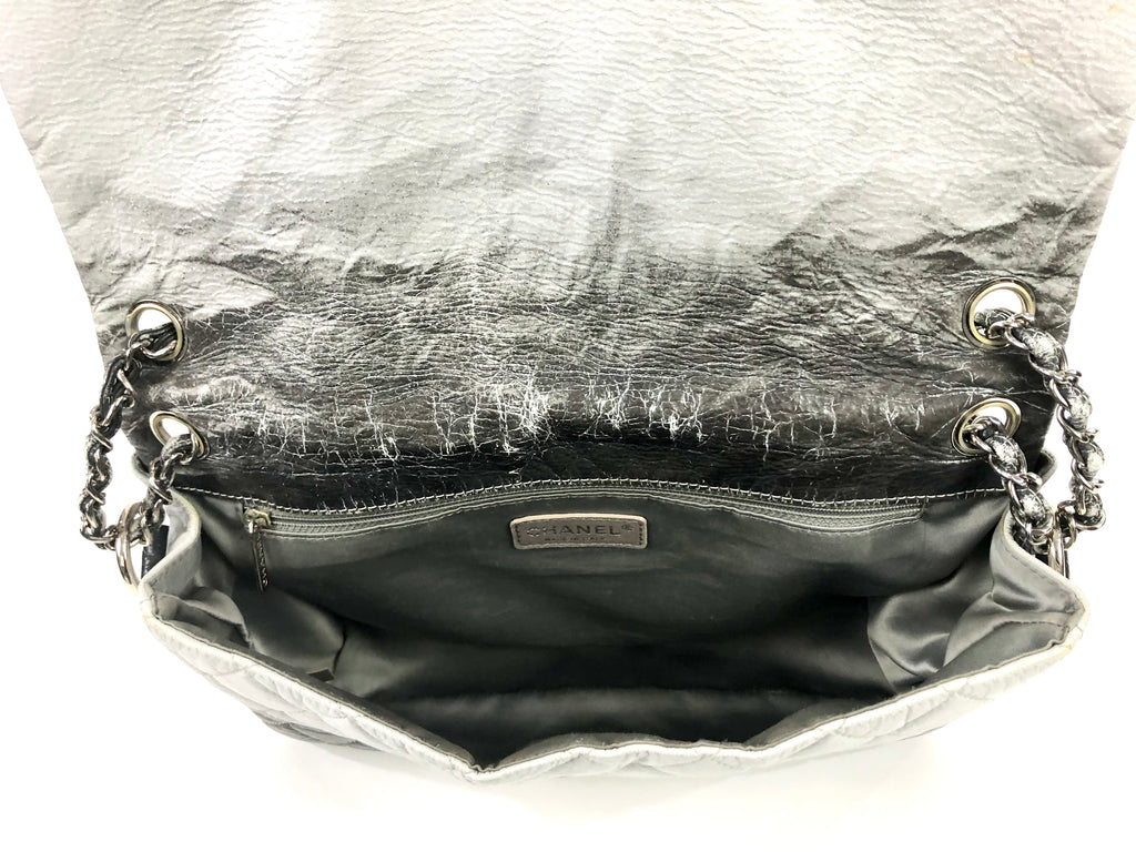 Melrose Degrade Vinyl Quilted Jumbo Flap Handbag – Baggio Consignment