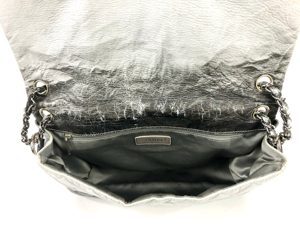 Melrose Degrade Vinyl Quilted Jumbo Flap Handbag