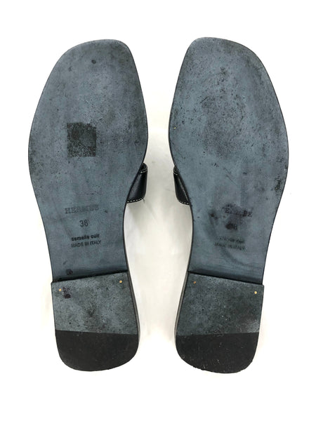 Oran Leather Slide Sandals | Size US 7.5 - IT 38