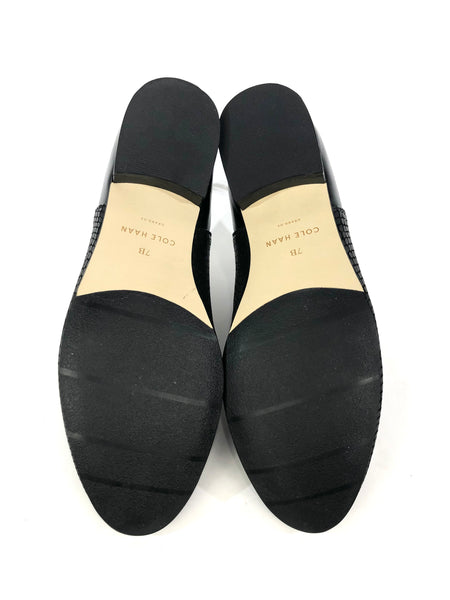 Grand OS Amherst Black Snake Embossed Leather Booties | Size 7 B