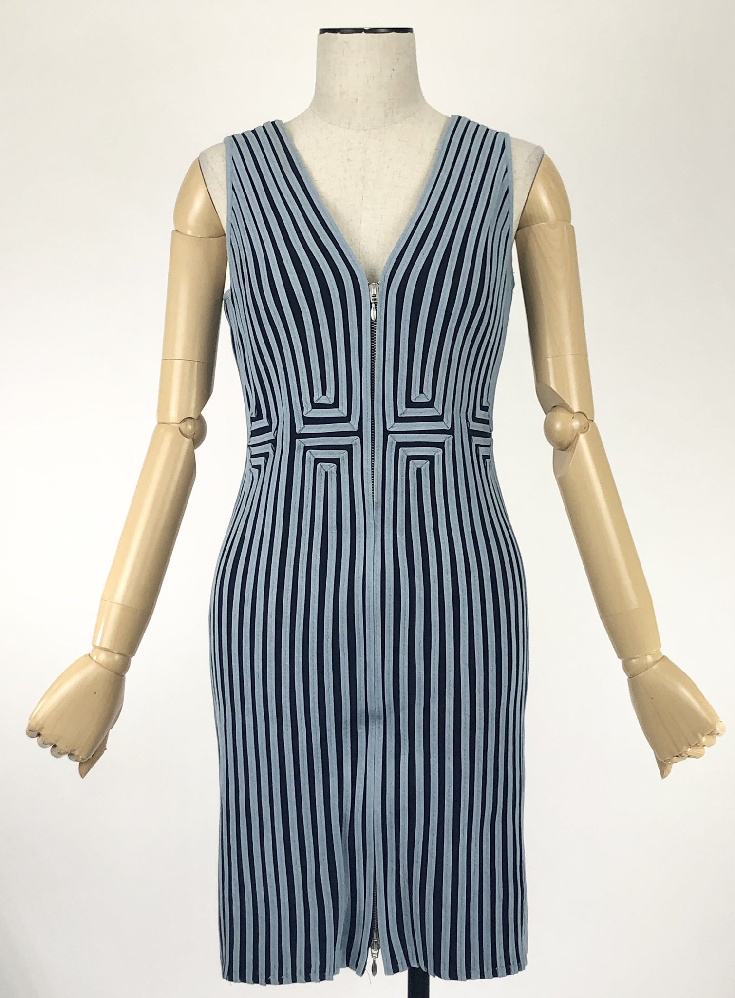 Blue Linear Dress | Size EU 38 US 8
