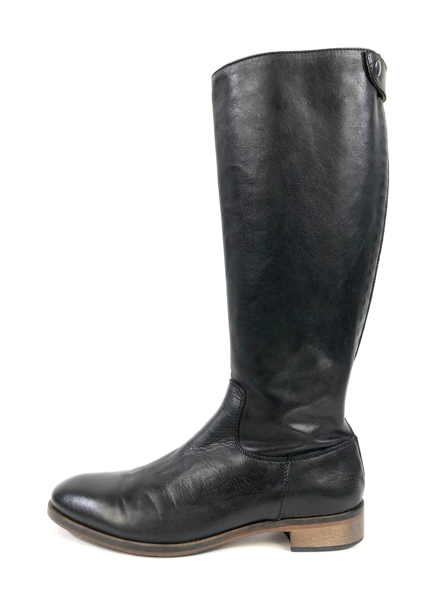 Soft Leather Flat Knee High Boots | Size 38.5