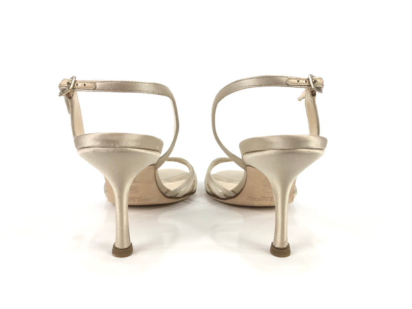 Metallic Champagne Slingback Heels | Size US 7.5 - EU 37.5
