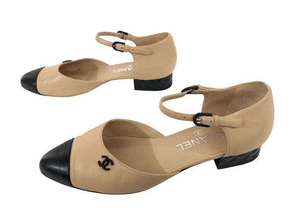 Two Tone D'Orsay Flats | Size US 7.5 - IT 37.5C