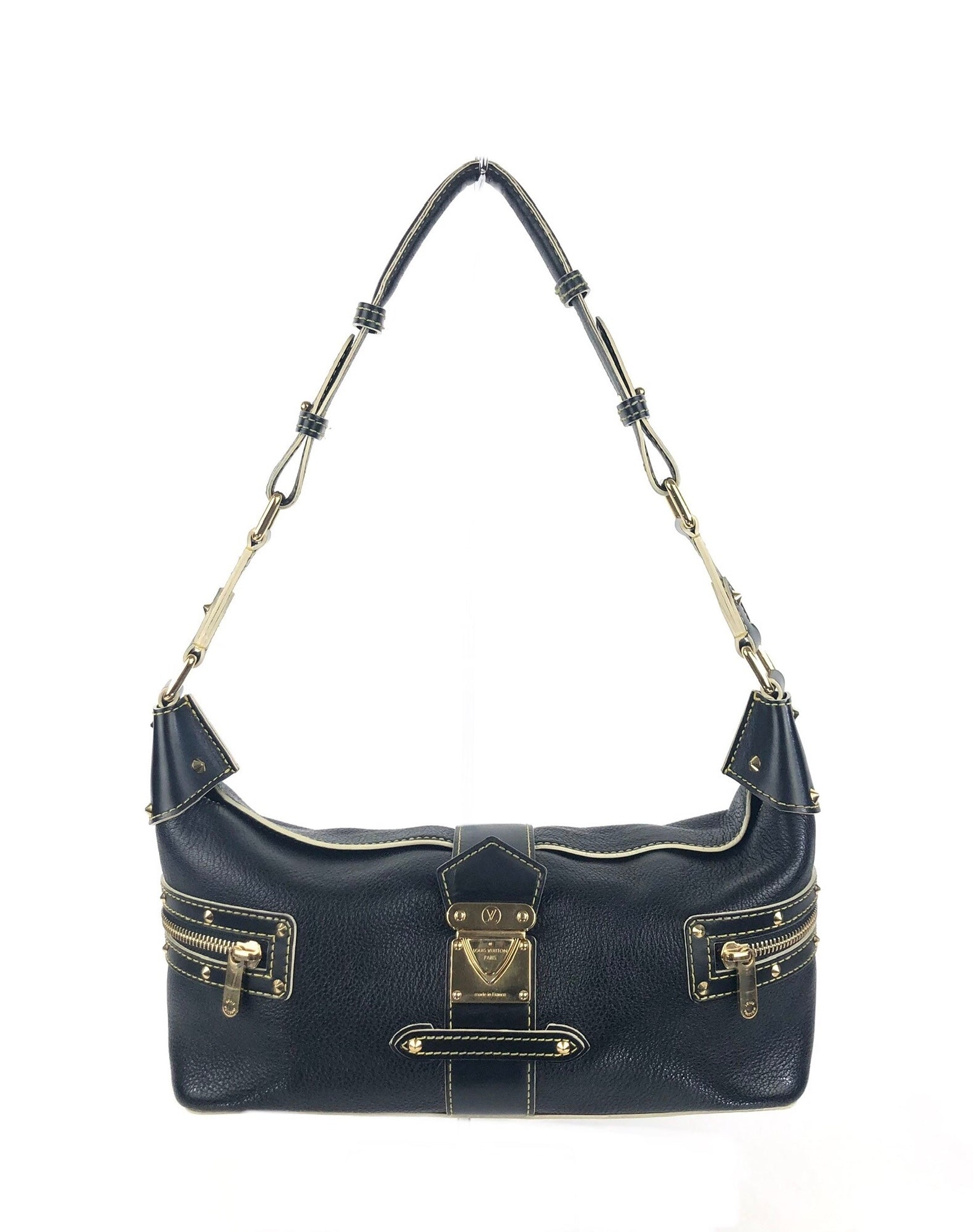 L'Impetueux Suhali Black Goat Leather Shoulder Bag