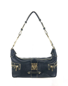 L'Impetueux Suhali Black Goat Leather Shoulder Bag