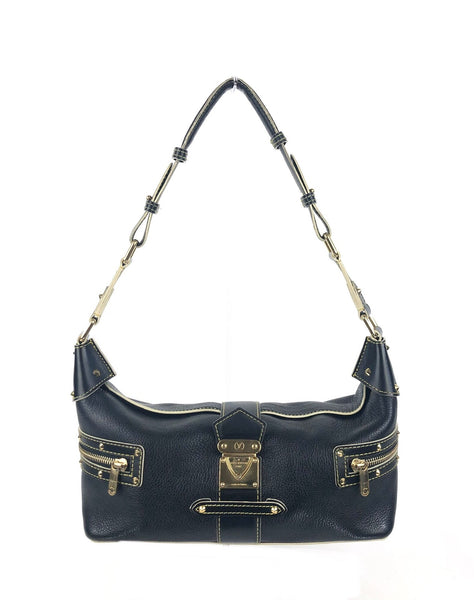 L'Impetueux Suhali Black Goat Leather Shoulder Bag