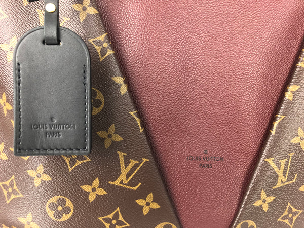 V Tote MM Monogram Bordeaux Black