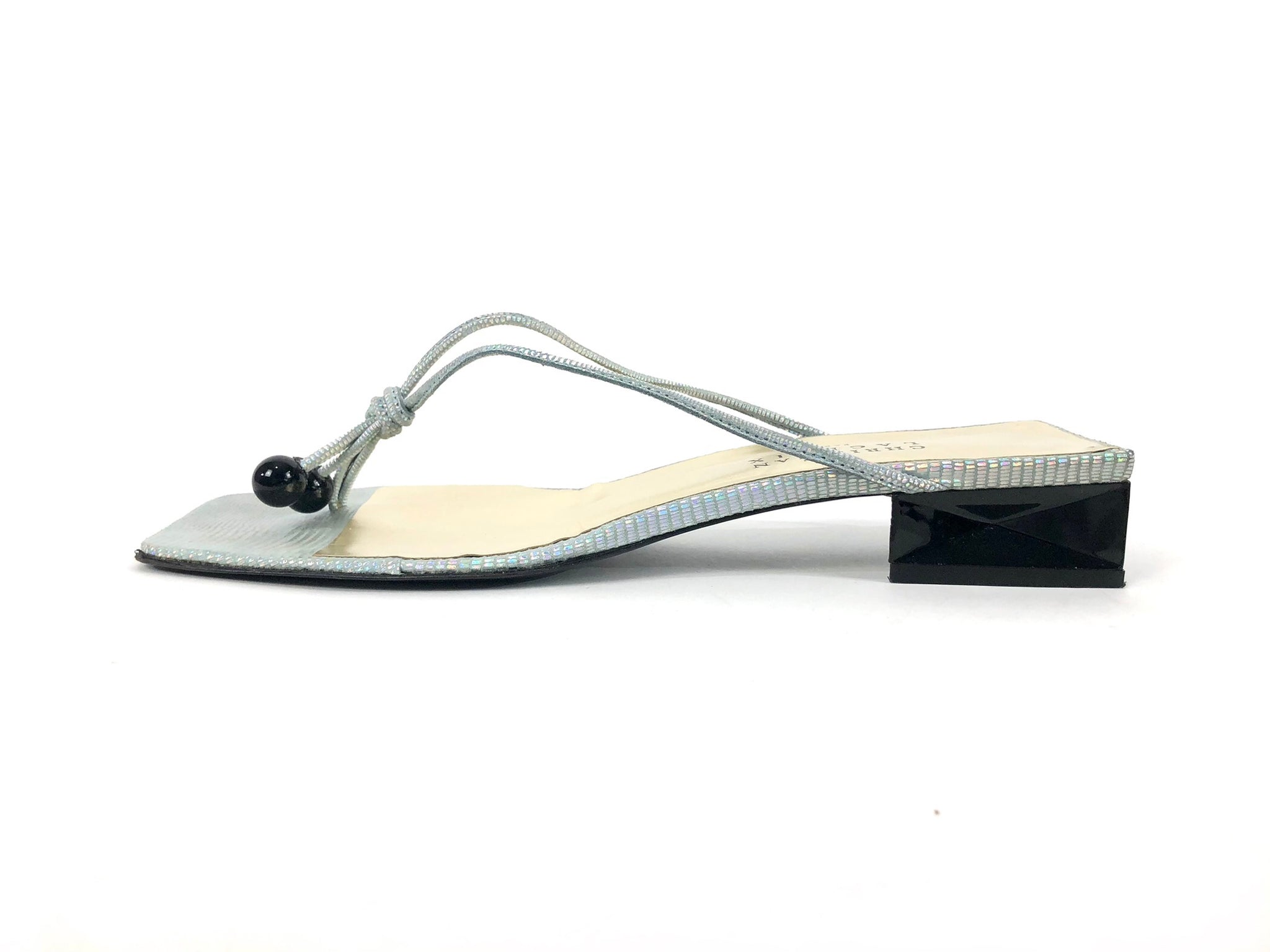 Vintage Iridescent Thong Sandals | Size 7.5