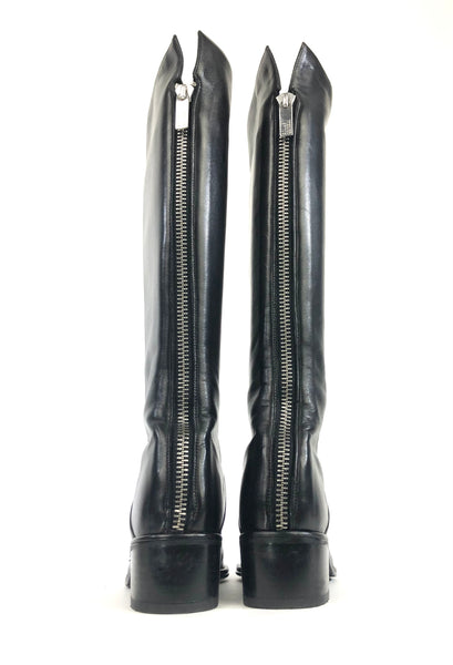 Rambler Black Nappa Knee High Boots | Size 7
