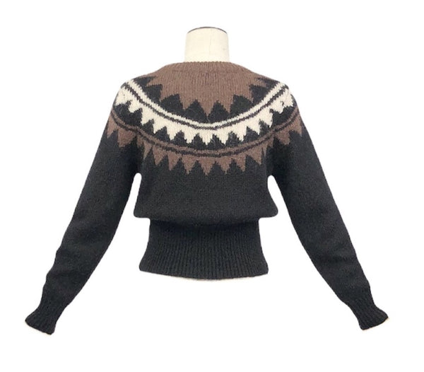 Aspen Intarsia Knit Sweater | Size XS