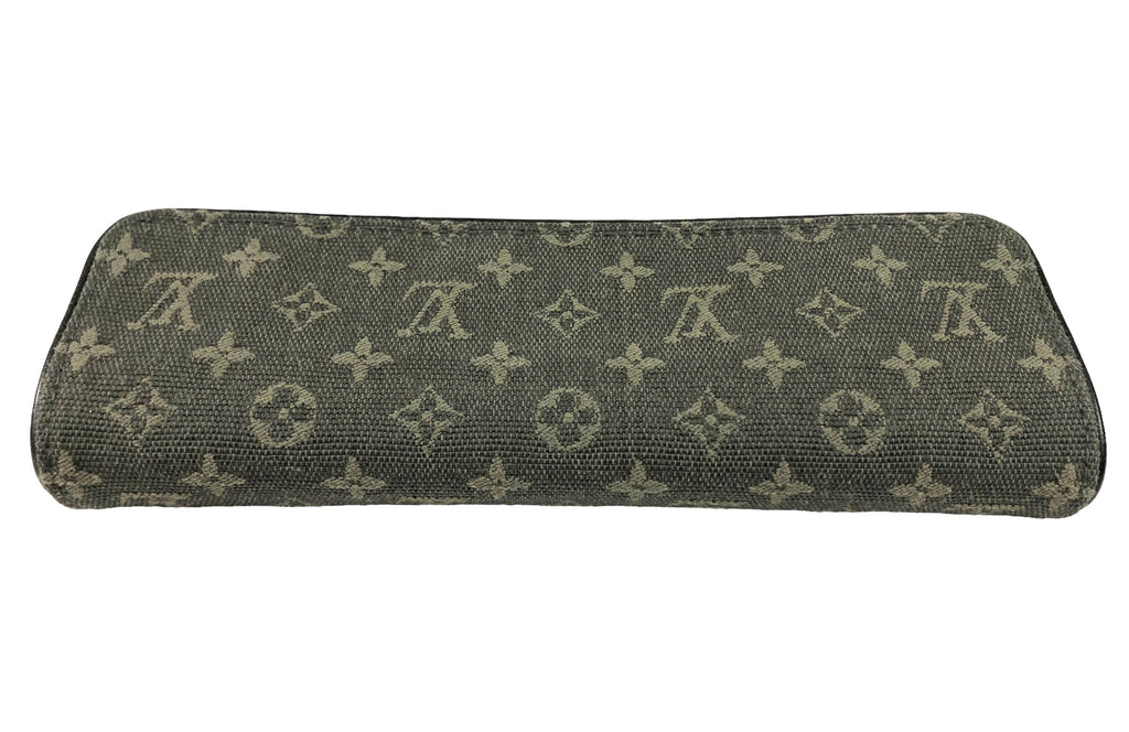Louis Vuitton Green Monogram Mini Lin Compact Wallet - Yoogi's Closet