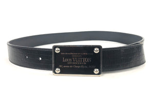 Ceinture Inventeur Reversible Empreinte Damier Graphite Pattern Reversible Belt | Size 36