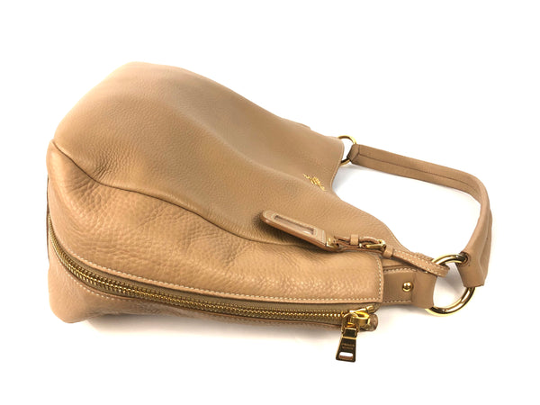 Vitello Daino Double Pocket Hobo Bag Large
