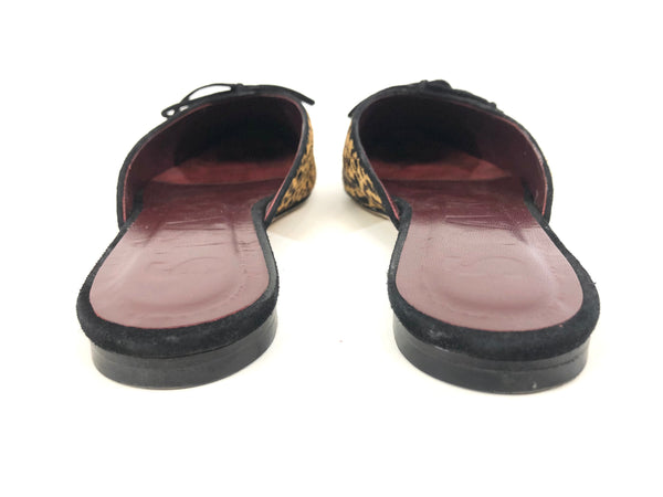 Gina Cheetah Print Hide Flat Mules | Size 38