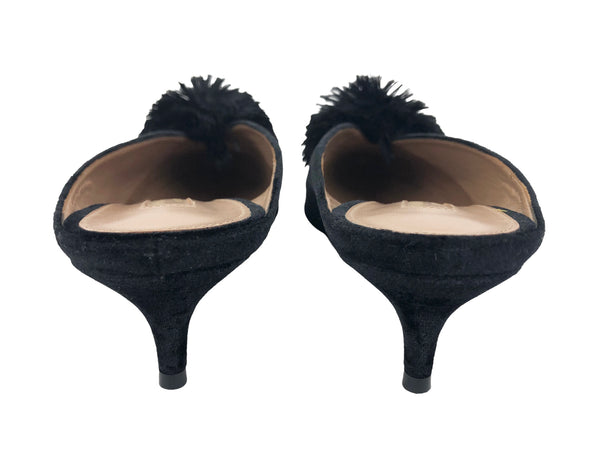 Powder Puff Velvet Mules | Size US 8 - IT 39.5