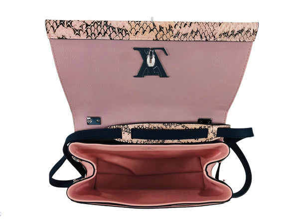 Lockme BB II Pink Python Crossbody Bag