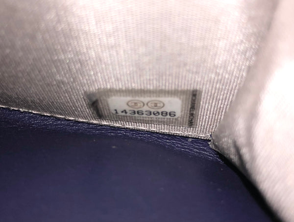 Navy Caviar Leather CC Timeless Zip Around Continental Wallet