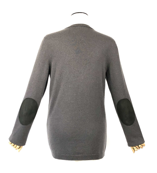 Brunello Cucinelli | Brown V Neck Cashmere Pullover Sweater | Size L