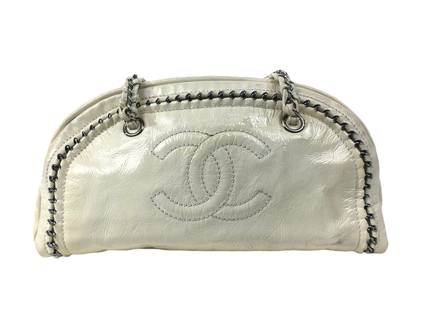 Patent Luxe Ligne Medium Bowler Bag