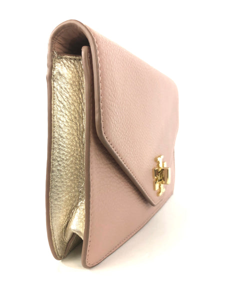 Pink Pebble Leather Convertible Clutch - Shoulder Bag - Crossbody