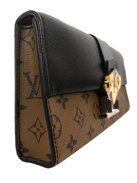 Calfskin Reverse Monogram Column Clutch