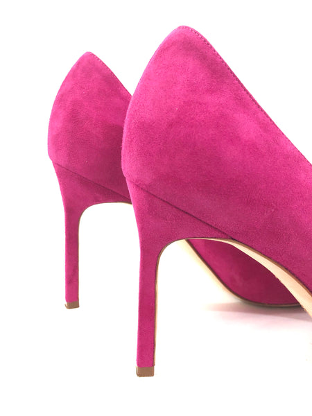 BB Pink Suede Pointed Toe Pump | Size US 38 - IT 38.5