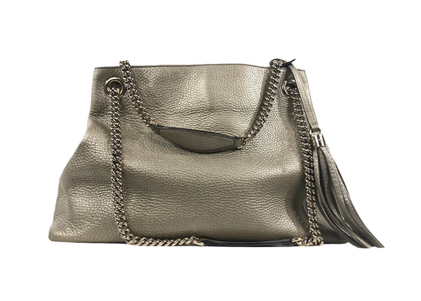 Matte Gold Soho Medium Chain Tote