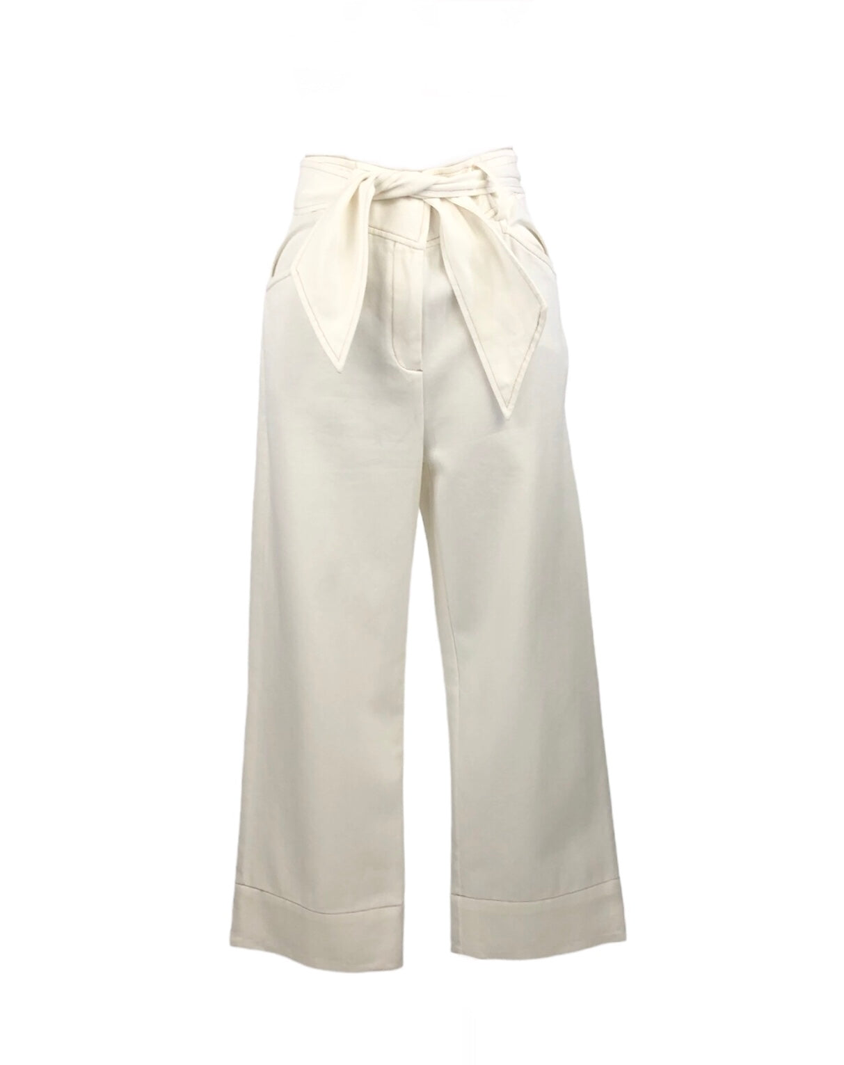 Michaela Tie-Waist Crop Pants | US 2